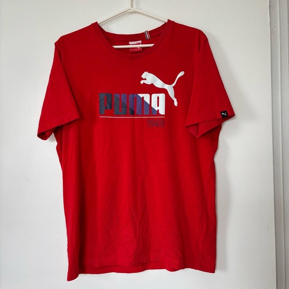 🎉4/30$🎉 Puma Red Graphic Tee - Size M - Picture 1 of 5